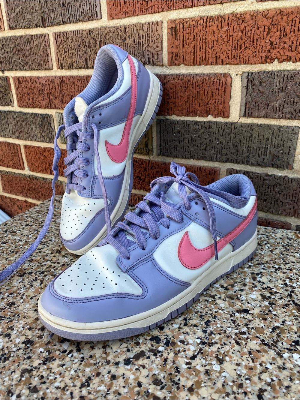 Nike Women’s Low-Top Sneakers in Lavender & Pink Swoosh